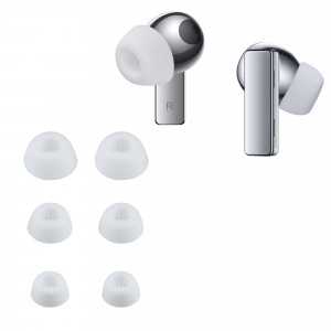 Set 6 Varfuri de schimb pentru casti Huawei FreeBuds Pro, Kwmobile, Alb, Silicon, 54779.02 - Img 1