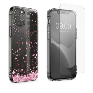 Set Husa si Folie de protectie Kwmobile pentru Apple iPhone 12/iPhone 12 Pro, Multicolor, Silicon/Sticla securizata, KWM000022TI001C - Img 2
