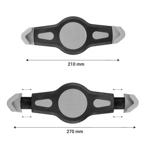 Suport auto universal pentru tableta 7-8", Kwmobile, Negru/Gri, Plastic, 23752.1 - Img 5