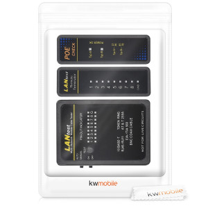 Tester cablu de retea cu PoE - LAN si 2 moduri de scanare, Kwmobile,/Negru, Plastic, 44494.03 - Img 6