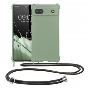 Bumper kwmobile pentru Google Pixel 6a, Silicon, Verde, 58567.172 - Img 2