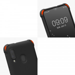 Bumper kwmobile pentru Samsung Galaxy A20e, Silicon, Negru, 49966.01 - Img 7