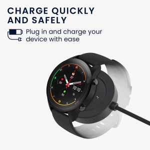 Cablu de incarcare USB pentru Xiaomi Mi Watch Color Sport/Watch S1 Active, Kwmobile, Negru, Plastic, 58354.01 - Img 3