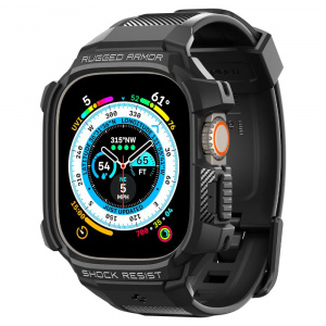 Curea Spigen Rugged Armor Pro pentru Apple Watch Ultra 1/2 (49 Mm) Negru - Img 2