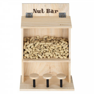 Hranitor pentru veverite din lemn de pin Navaris, 42 x 28 x 15.5 cm, Maro, 55612.01 - Img 2