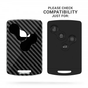 Husa Cheie Auto pentru Renault - 4 Butoane - Keyless Go, kwmobile, Plastic, Negru / Gri, 54809.01 - Img 6