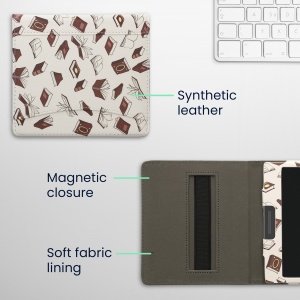 Husa cu buzunar Kwmobile pentru Onyx Boox Leaf 2, Multicolor, Piele ecologica, KWM000023PT003C - Img 6