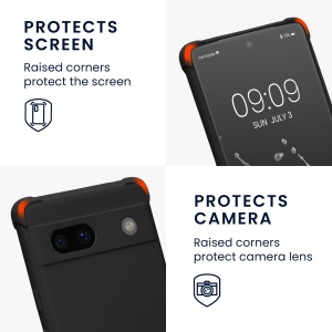 Husa Kwmobile cu jnur pentru Google Pixel 7a, Negru, Silicon, 61600.01 - Img 4