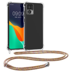 Husa Kwmobile cu jnur pentru Motorola Edge 30 Neo, Transparent/Multicolor, Silicon, 60085.32 - Img 1