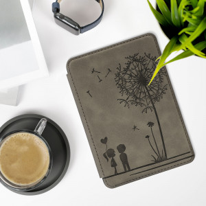 Husa kwmobile pentru Amazon Kindle (2022), Piele ecologica, Gri, 59990.02 - Img 3