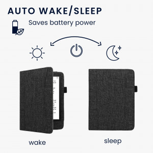 Husa kwmobile pentru Amazon Kindle Paperwhite 11, Textil, Gri, 59718.19 - Img 2