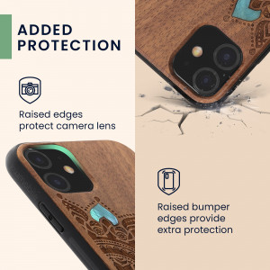 Husa kwmobile pentru Apple iPhone 11, Lemn, Multicolor, 49799.16 - Img 2