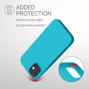 Husa kwmobile pentru Apple iPhone 12/iPhone 12 Pro, Silicon, Albastru, 53938.223 - Img 6