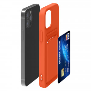 Husa kwmobile pentru Apple iPhone 12/iPhone 12 Pro, Silicon, Portocaliu, 55112.29 - Img 6