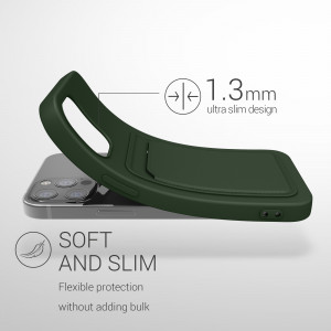Husa Kwmobile pentru Apple iPhone 12/iPhone 12 Pro, Silicon, Verde, 55112.80 - Img 3