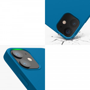 Husa kwmobile pentru Apple iPhone 12 Mini, Silicon, Albastru, 52640.228 - Img 8