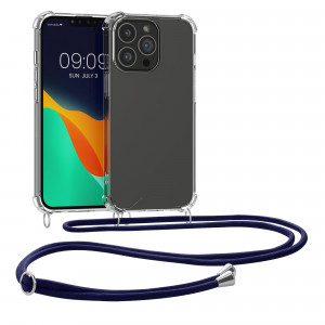 Husa Kwmobile pentru Apple iPhone 13 Pro, Silicon, Transparent/Albastru, 55963.04 - Img 1