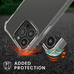 Husa Kwmobile pentru Apple iPhone 13 Pro, Silicon, Transparent/Albastru, 55963.04 - Img 3