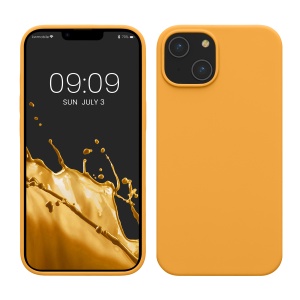 Husa Kwmobile pentru Apple iPhone 14, Portocaliu, Silicon, KWM000016NI040C - Img 1