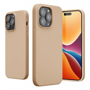 Husa Kwmobile pentru Apple iPhone 14 Pro Max, Silicon, Crem, 59074.154 - Img 2