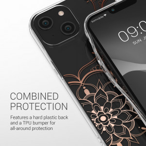 Husa Kwmobile pentru Apple iPhone 14, Silicon, Transparent/Rose Gold, 59204.03 - Img 5