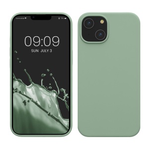 Husa Kwmobile pentru Apple iPhone 14, Verde deschis, Silicon, KWM000016NI044C - Img 1