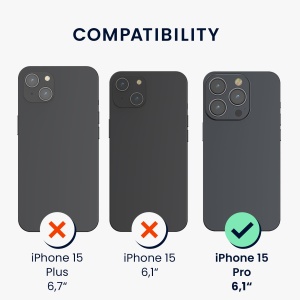 Husa Kwmobile pentru Apple iPhone 15 Pro, Albastru deschis, Silicon, KWM000020CC033C - Img 6