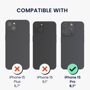 Husa Kwmobile pentru Apple iPhone 15 Pro, Roz deschis/Maro, Textil/Silicon, KWM000022RL001C - Img 6