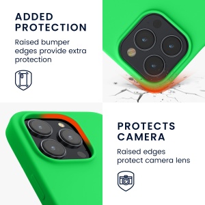 Husa Kwmobile pentru Apple iPhone 15 Pro, Verde, Silicon, KWM000020CC050C - Img 4