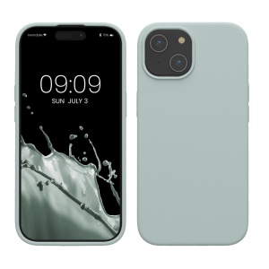Husa Kwmobile pentru Apple iPhone 15, Verde deschis, Silicon, KWM000020CA013C - Img 1
