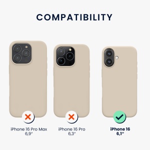 Husa Kwmobile pentru Apple iPhone 16, Crem, Silicon, KWM000022TU010C - Img 6