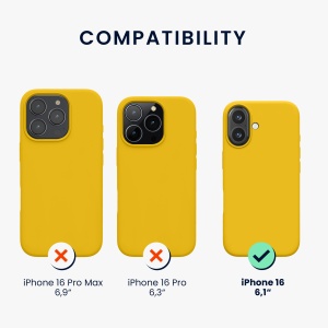 Husa Kwmobile pentru Apple iPhone 16, Galben, Silicon, KWM000022TU002C - Img 6