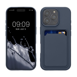 Husa Kwmobile pentru Apple iPhone 16 Pro, Albastru inchis, Silicon, KWM000022UH004C - Img 1
