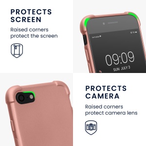 Husa Kwmobile pentru Apple iPhone 8/iPhone 7/iPhone SE 2, Roz, Silicon, KWM000022PH001C - Img 3