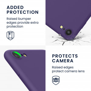 Husa kwmobile pentru Apple iPhone SE 3/iPhone 8/iPhone 7, Silicon, Violet, 49979.152 - Img 4