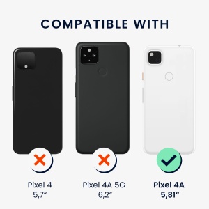 Husa Kwmobile pentru Google Pixel 4a, Roz deschis/Maro, Textil/Silicon, KWM000020NP001C - Img 6