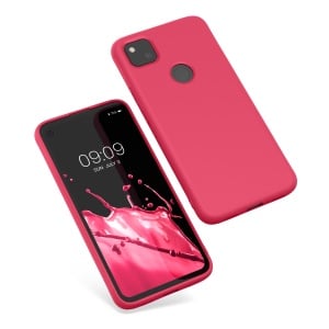 Husa Kwmobile pentru Google Pixel 4a, Roz, Silicon, KWM000011JE039C - Img 2