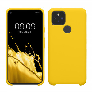 Husa Kwmobile pentru Google Pixel 5, Galben, Silicon, 53633.165 - Img 1