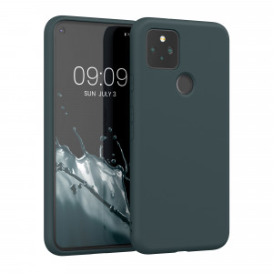 Husa Kwmobile pentru Google Pixel 5, Verde, Silicon, 53778.202 - Img 1