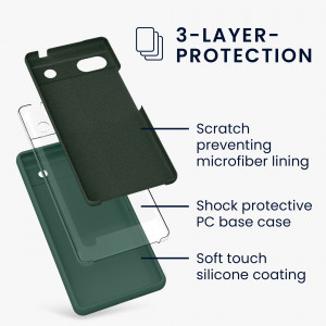 Husa kwmobile pentru Google Pixel 6a, Silicon, Verde, 57815.166 - Img 3