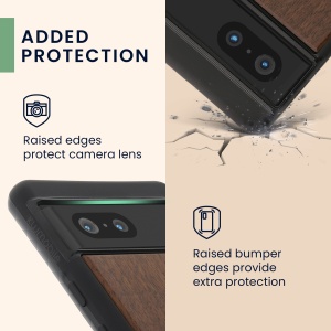Husa Kwmobile pentru Google Pixel 7, Maro, Lemn/Silicon, 60757.04 - Img 4