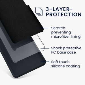 Husa Kwmobile pentru Google Pixel 7 Pro, Gri inchis, Silicon, KWM0000171J027C - Img 5