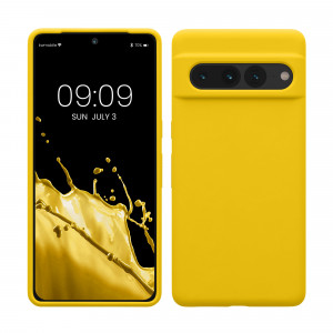 Husa kwmobile pentru Google Pixel 7 Pro, Silicon, Galben, 59452.165 - Img 1