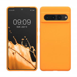 Husa kwmobile pentru Google Pixel 7 Pro, Silicon, Portocaliu, 59452.150 - Img 1
