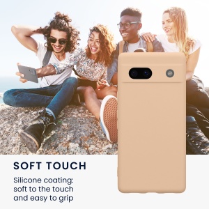 Husa Kwmobile pentru Google Pixel 7a, Crem, Silicon, KWM000019YF030C - Img 3