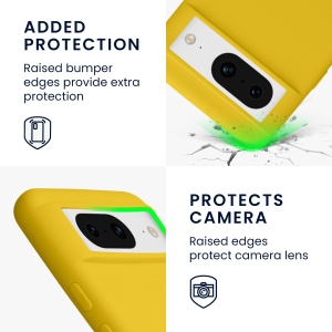 Husa Kwmobile pentru Google Pixel 8, Galben, Silicon, 61855.165 - Img 4