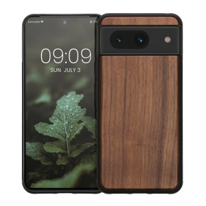 Husa Kwmobile pentru Google Pixel 8, Maro, Lemn/Silicon, 61871.18 - Img 2