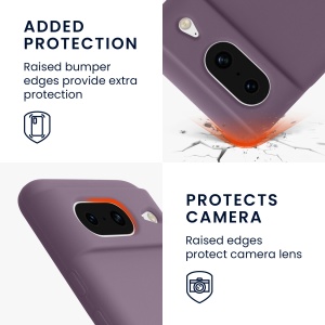 Husa Kwmobile pentru Google Pixel 8, Mov inchis, Silicon, KWM000020JF024C - Img 9