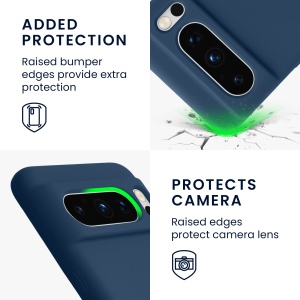Husa Kwmobile pentru Google Pixel 8 Pro, Albastru inchis, Silicon, KWM0000208G030C - Img 5