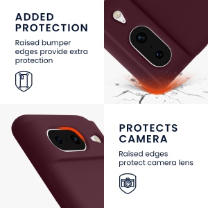 Husa Kwmobile pentru Google Pixel 8, Visiniu, Silicon, KWM000020JF007C - Img 8